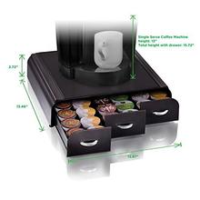 Load image into Gallery viewer, Mind Reader &#39;Anchor&#39; Triple Drawer K-Cup Dolce Gusto, CBTL, Verismo Single Serve Coffee Pod Holder, Black
