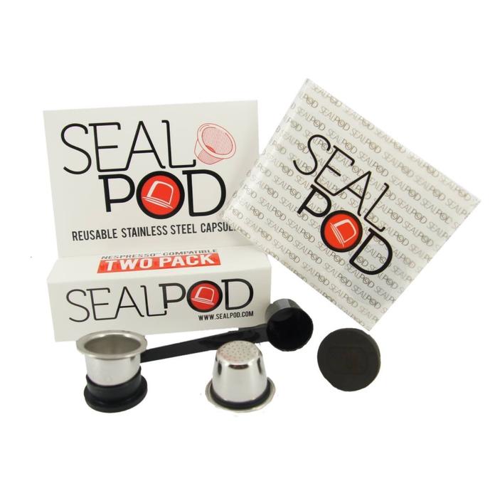 Reusable Nespresso Capsules - Sealpod Stainless Steel Refillable Pods for Nespresso Machines (OriginalLine Compatible) (2, 100 Lids)