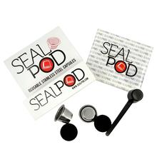 Load image into Gallery viewer, Reusable Nespresso Capsules - Sealpod Stainless Steel Refillable Pods for Nespresso Machines (OriginalLine Compatible) (2, 100 Lids)