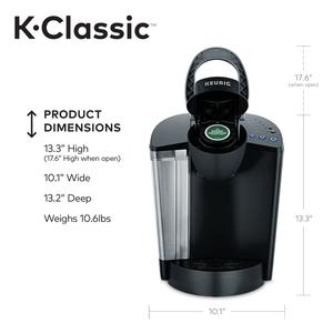 Keurig K-Classic Coffee Maker K-Cup Pod, Single Serve, Programmable, Black